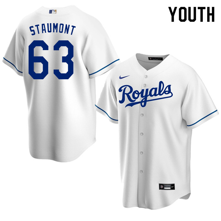 Nike Youth #63 Josh Staumont Kansas City Royals Baseball Jerseys Sale-White